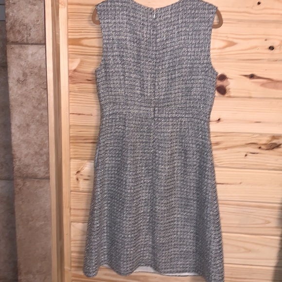 J Crew Silver & Ivory Dress Size 12 - Picture 2 of 6